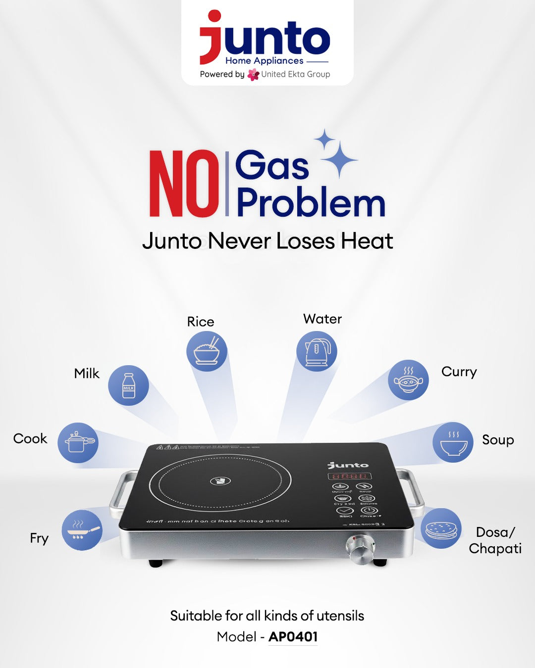 Junto Home Appliances Induction Cooktop – Model AP0401